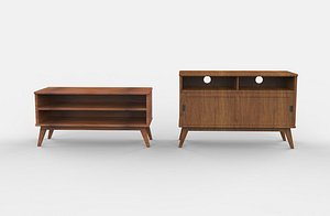 Low Bookcase 3D model 3D model