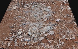 junkyard ground debris square patch PBR photogrammetry Free