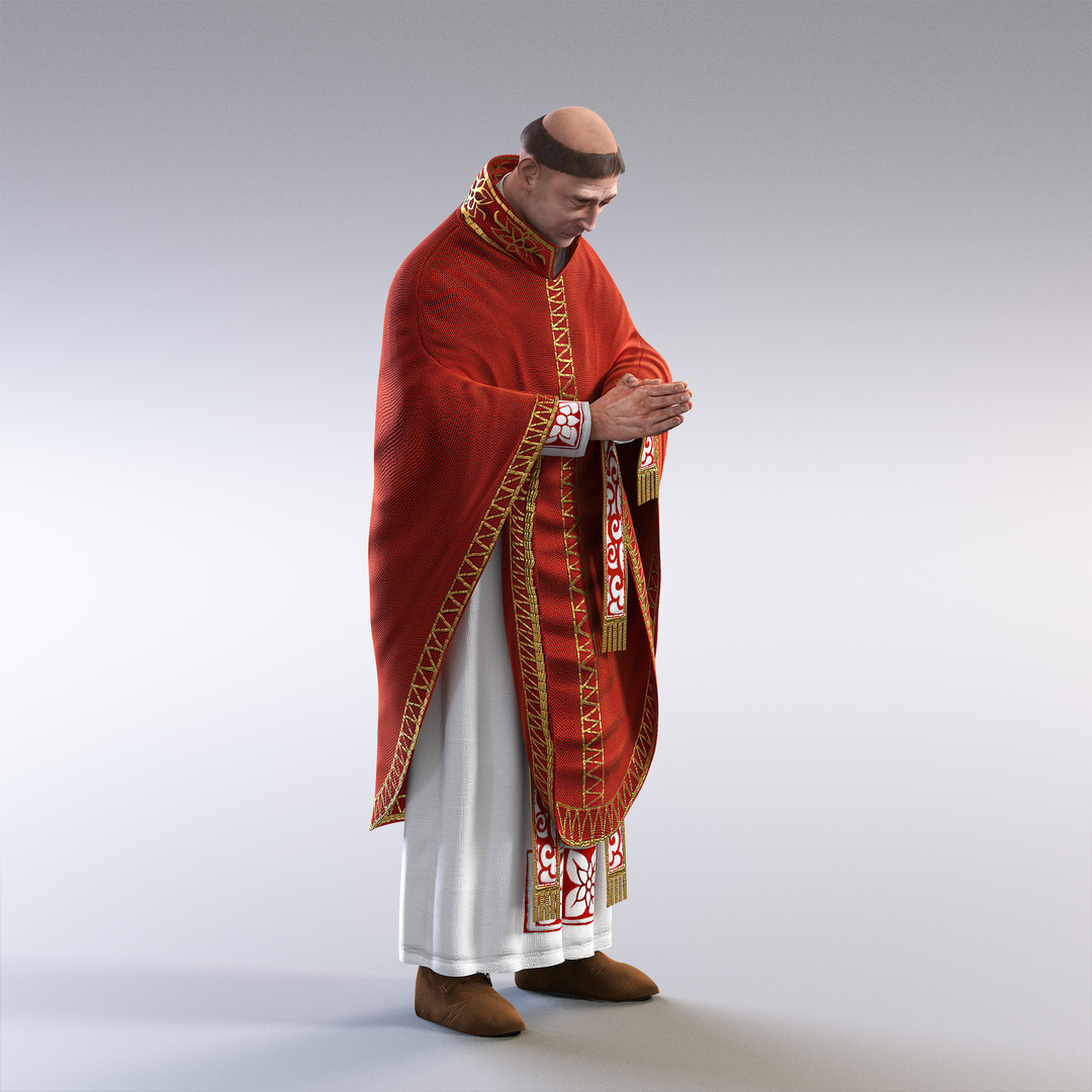 3d medieval priest