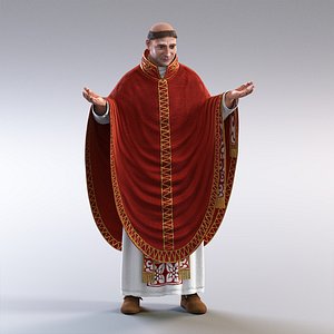 3d medieval priest