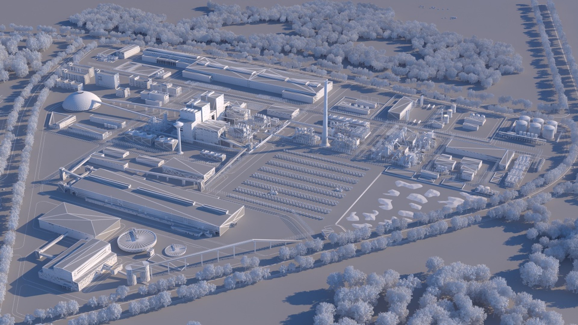 Copper Mine Plant Area 3D Model - TurboSquid 2389772