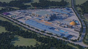 Copper Mine Plant Area 3D model