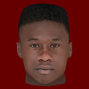 Eduardo Camavinga Head - Low poly head for game 3D