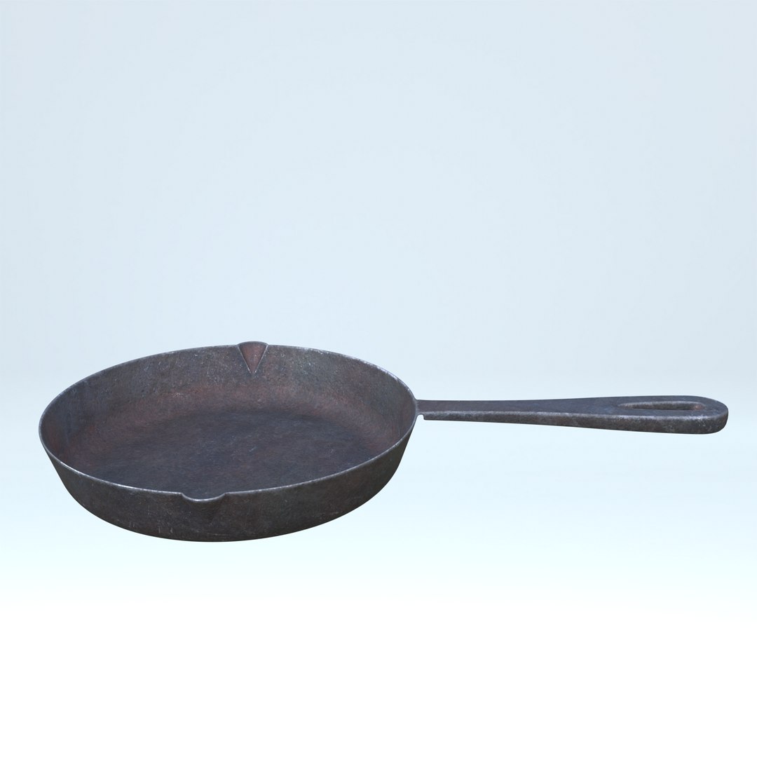 3D Old Frying Pan Model - TurboSquid 2422854