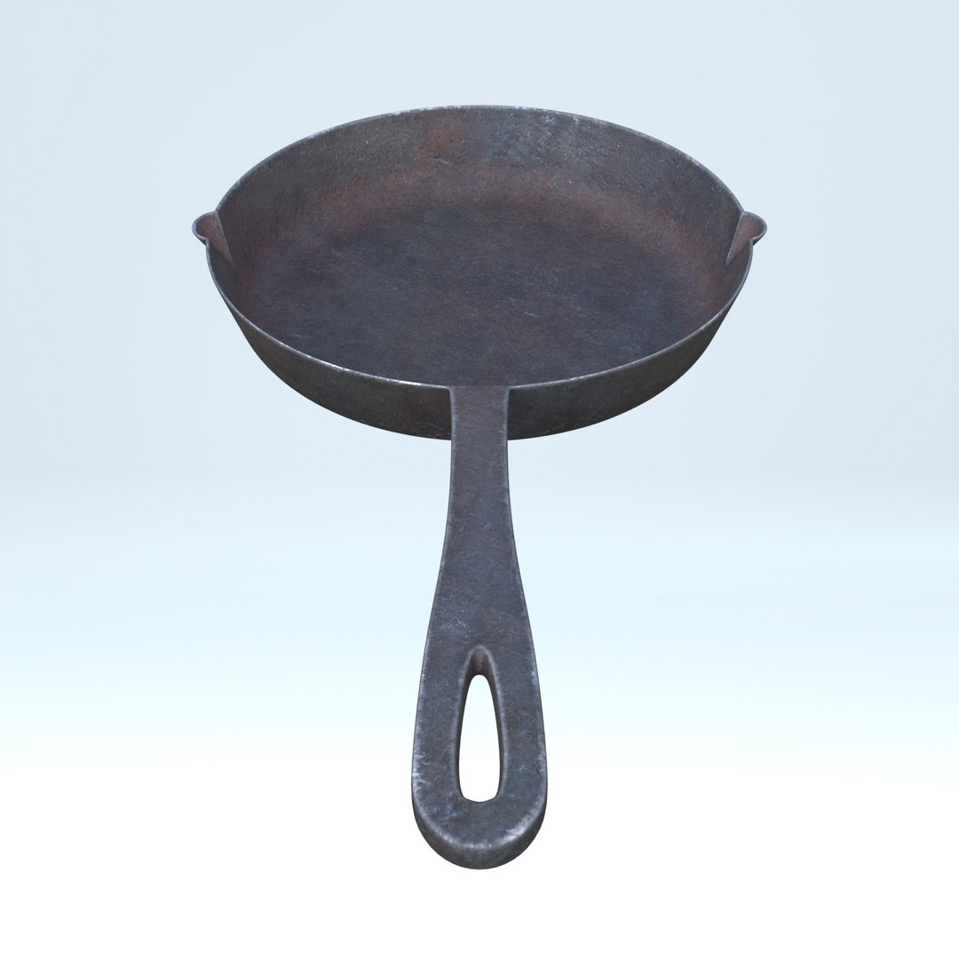 3D Old Frying Pan Model - TurboSquid 2422854