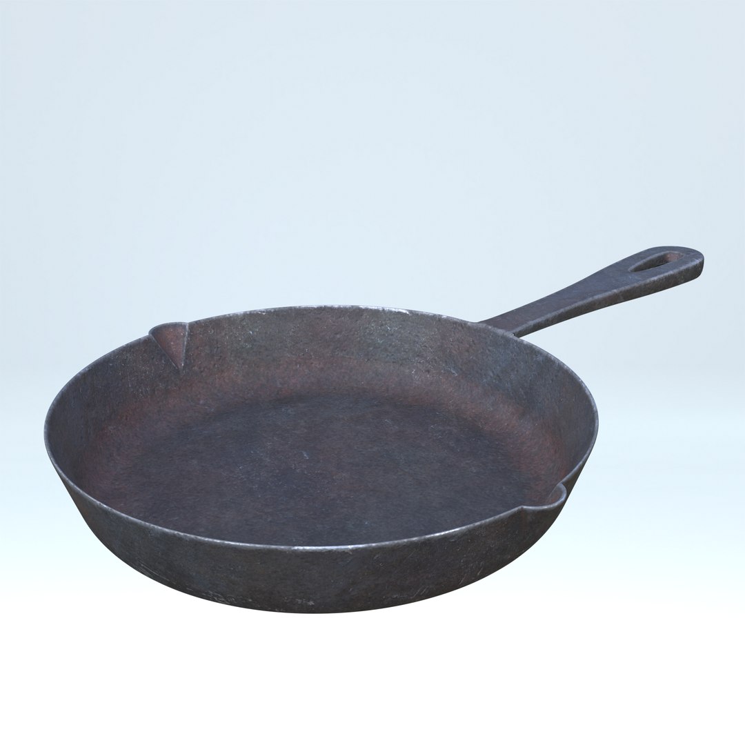 3D Old Frying Pan Model - TurboSquid 2422854