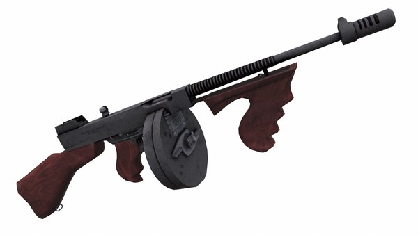 thompson submachine gun 3d model