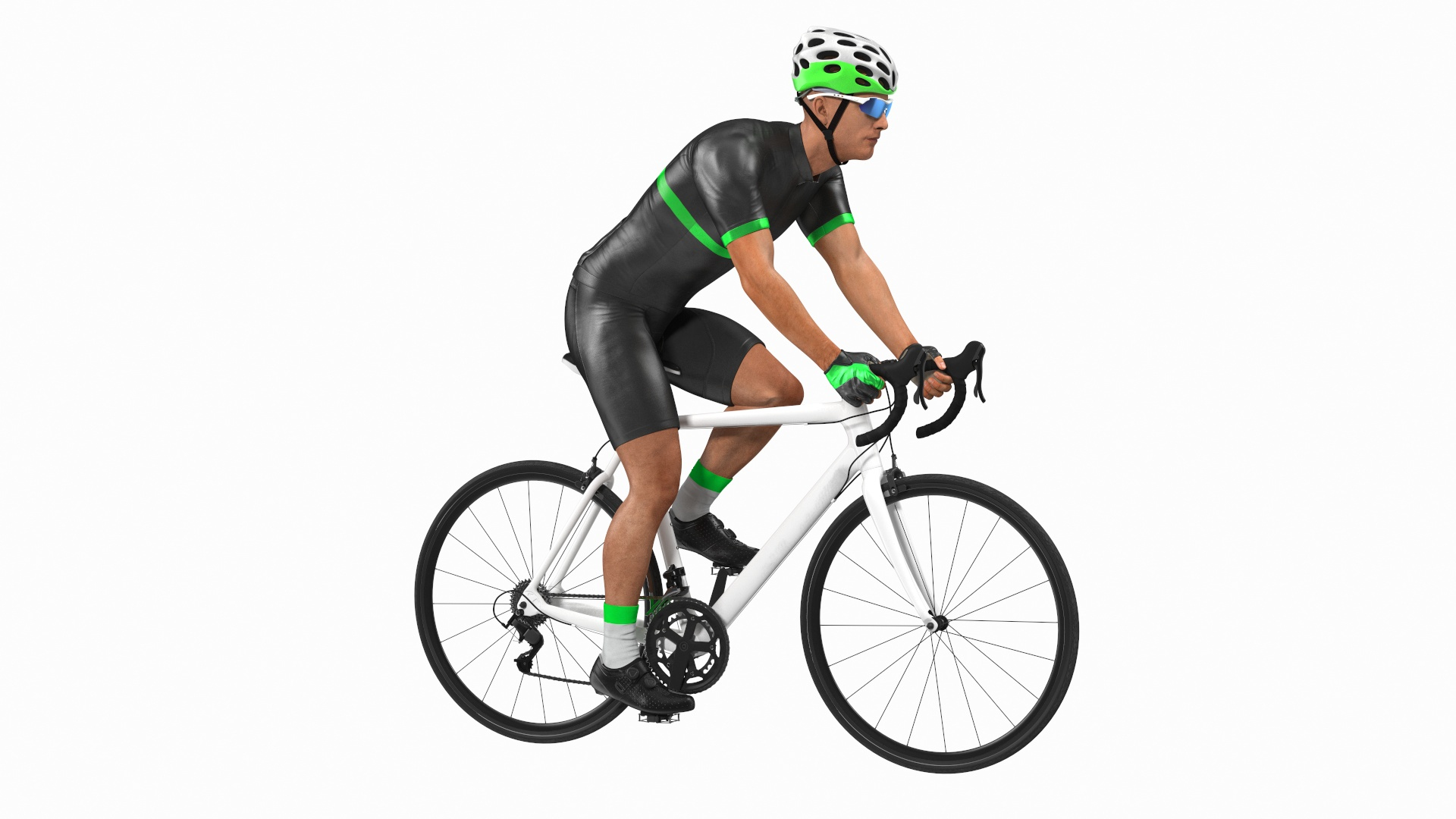Cyclist Riding Bike Rigged 3D Model - TurboSquid 1597175