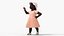 Little African Girl in Summer Outfit Rigged for Cinema 4D