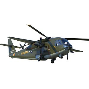3D model Lockheed CL-945 stowed rotor aircraft CARR