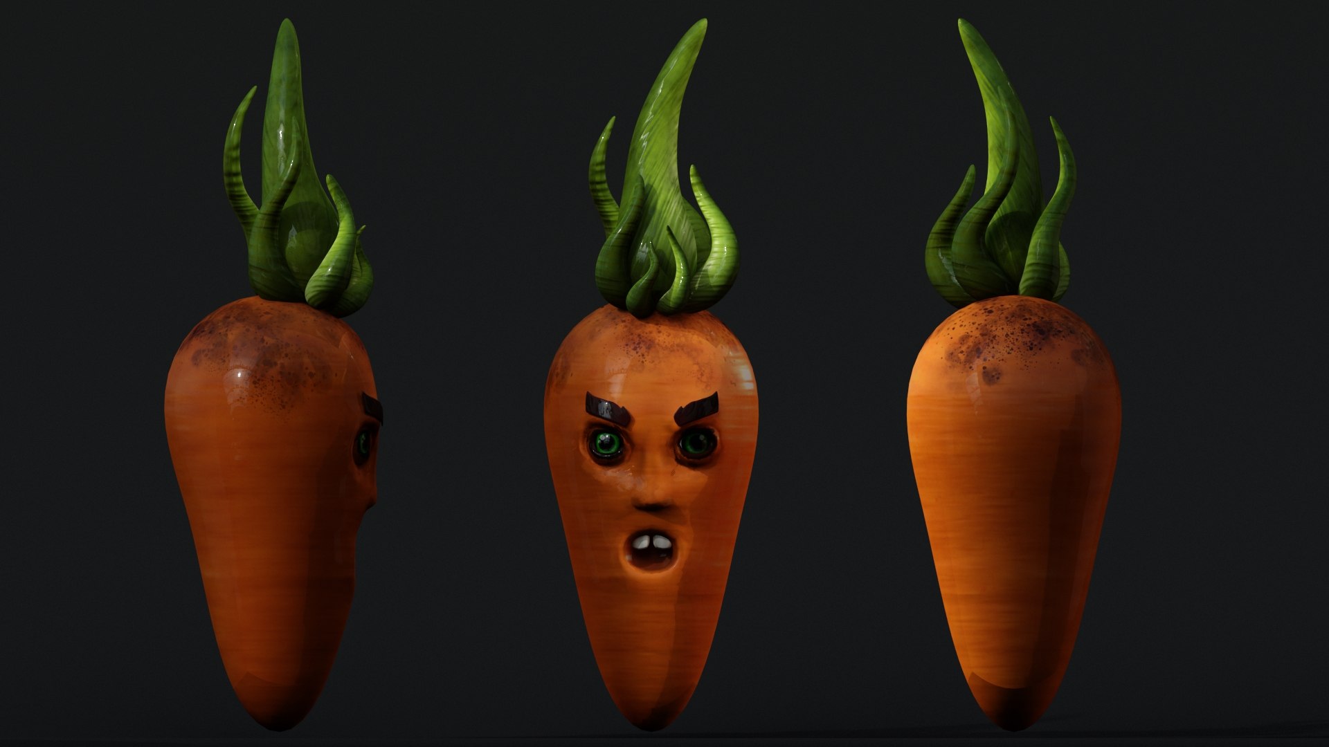 Evil Carrot 3D Model - TurboSquid 1919721