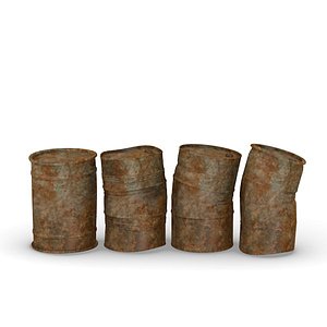rusty barrels 3d 3ds