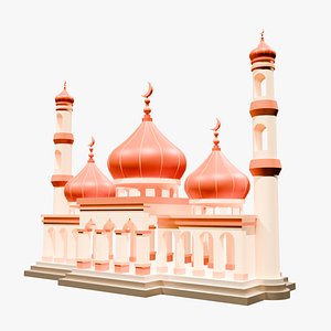 Mosque illustration design 3D