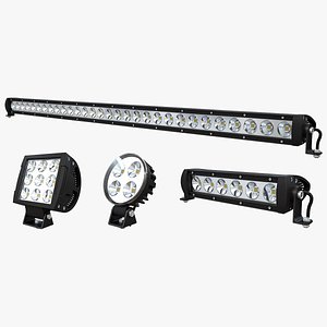 LED Light Bar Collection V2 3D model
