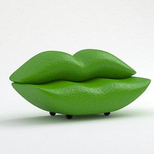 Lips Sofa Green 3D