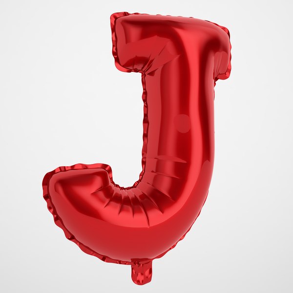 3d Model Balloon Letter J Turbosquid