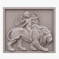Relief Cupid on Lion