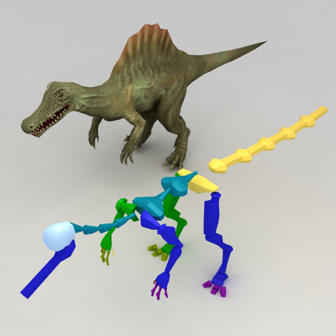 rigged spinosaurus 3d 3ds