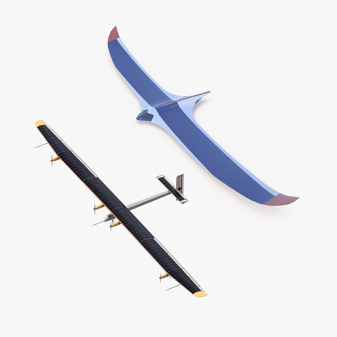Solar Airplanes Collection 3D model preview
