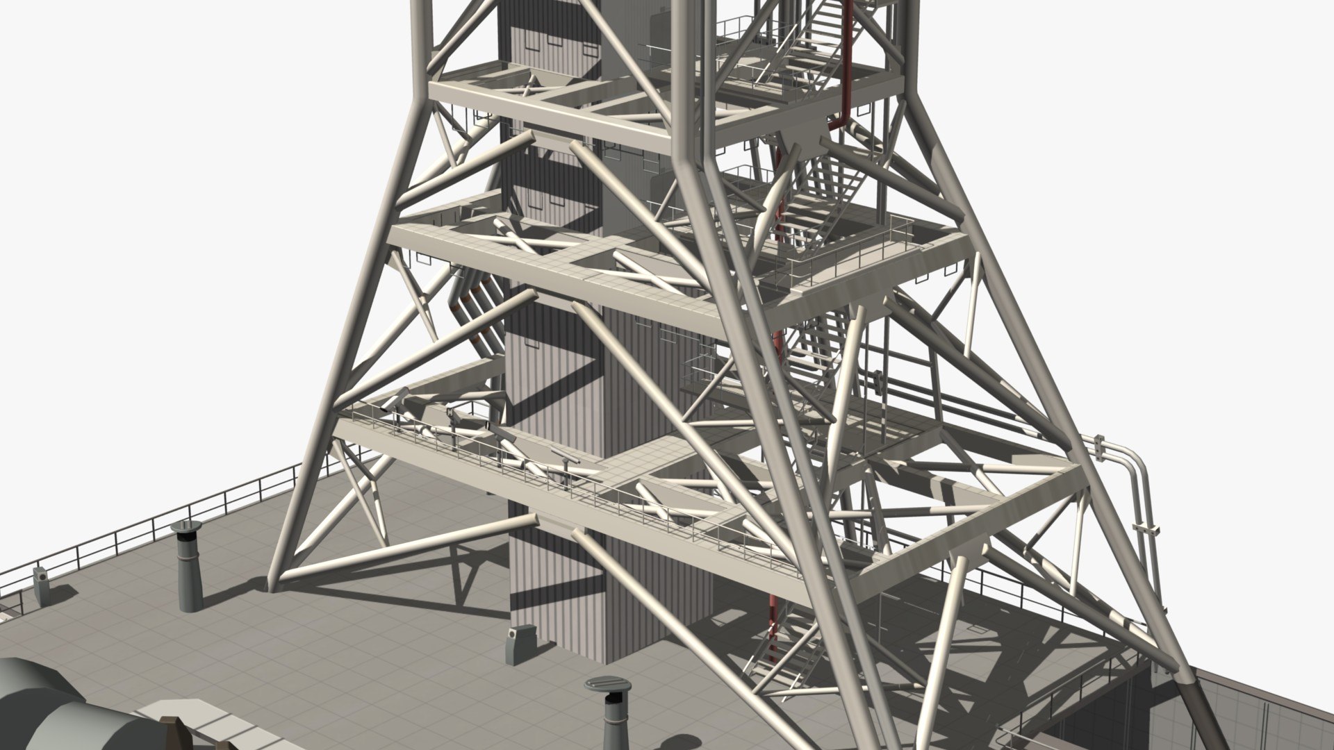 3D Rocket Launch Tower model - TurboSquid 1912168