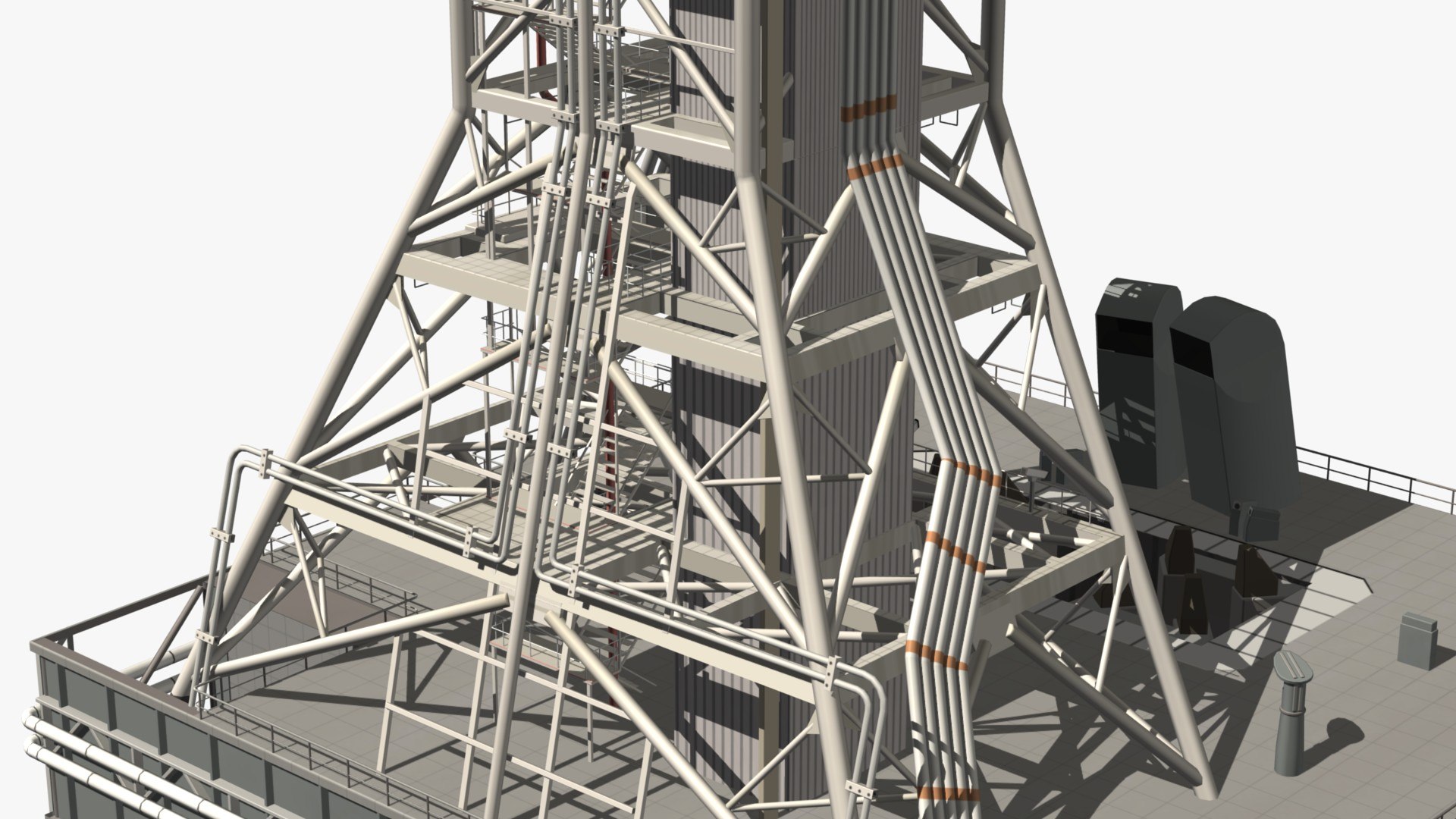 3D Rocket Launch Tower model - TurboSquid 1912168