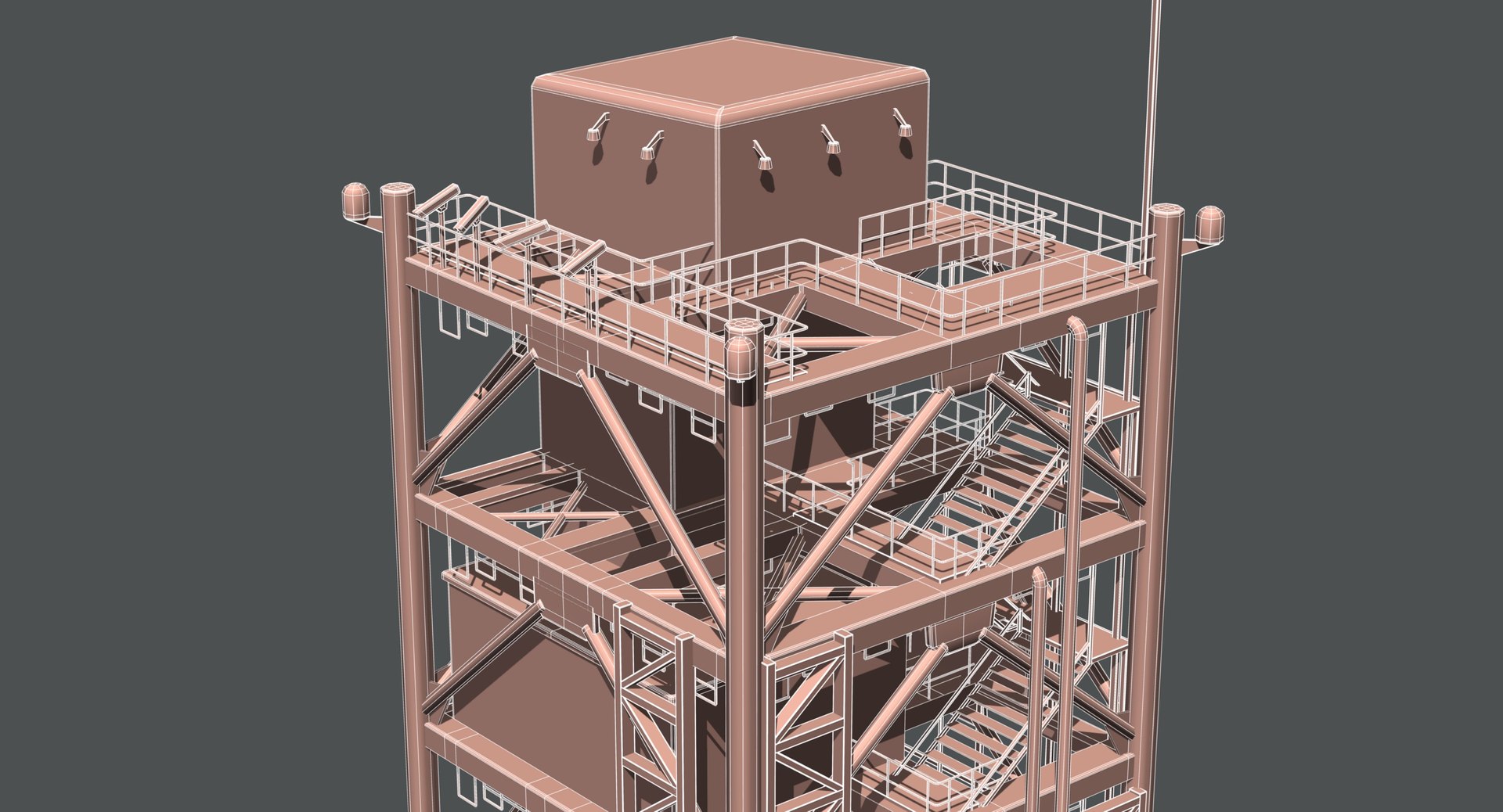 3D Rocket Launch Tower model - TurboSquid 1912168