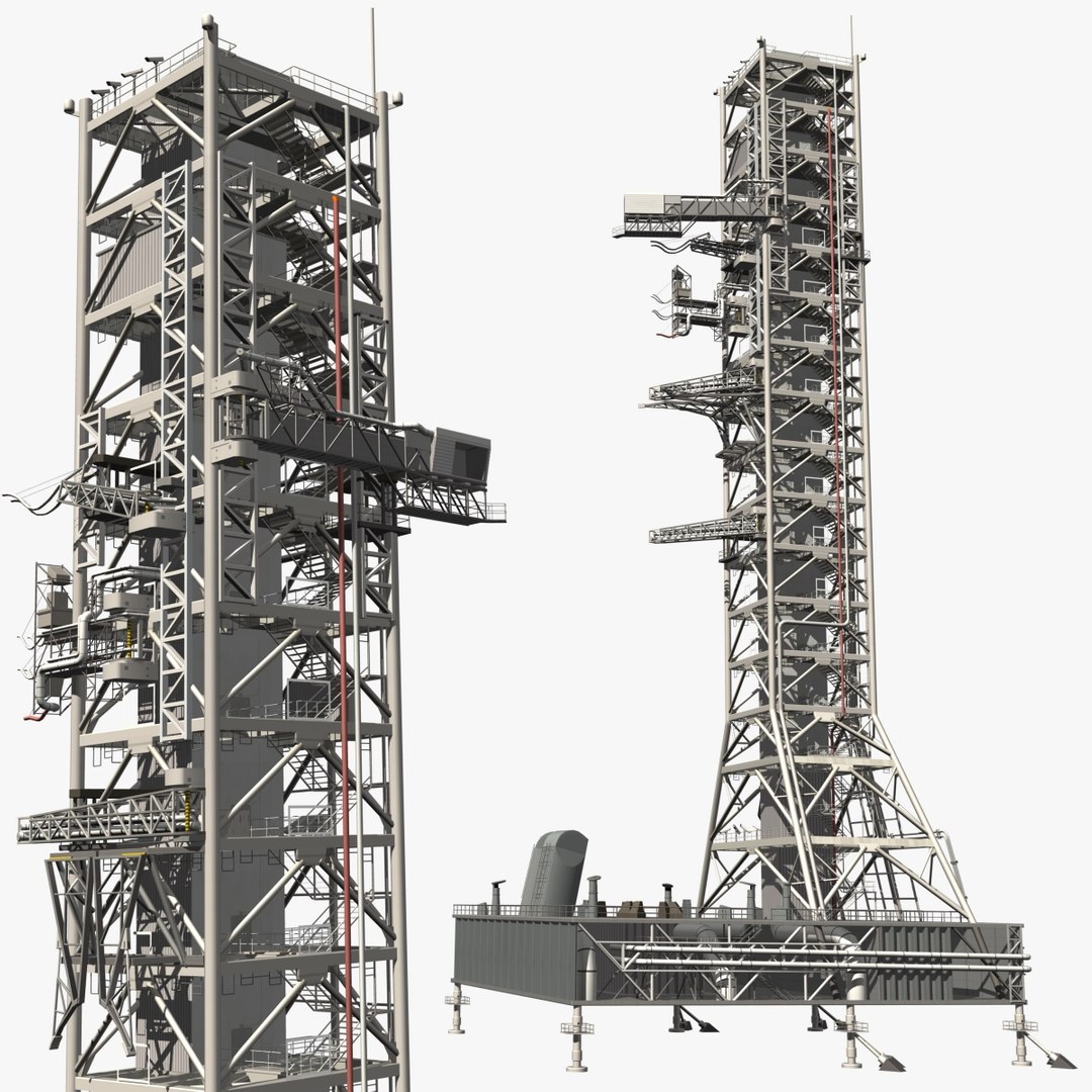 3D Rocket Launch Tower model - TurboSquid 1912168