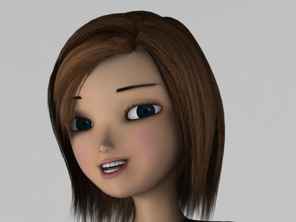 girl cartoon 3d ma