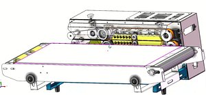 Fully Automatic Continuous Sealing Machine for Plastic and Aluminium Foil Bags Compact Heat Sealer 3D model