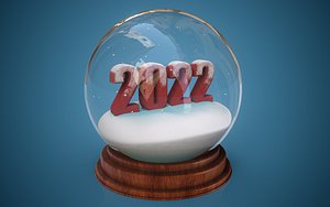 3D 2022 Snow Globe