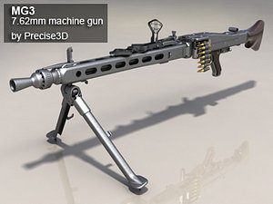 3d german mg3 machine gun model