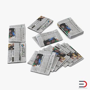 Newspapers 3D Models Collection