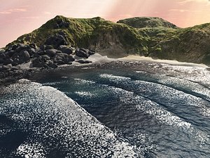 realistic beach vue 3d model