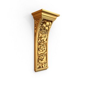 Decorative Bracket carved classic cnc 3d printing 05 3D model
