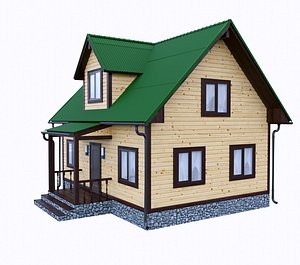simply wooden house model
