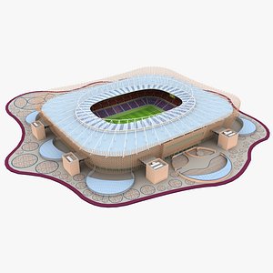 Copa do mundo 2022, edifícios vetoriais 3d do estádio al janoub