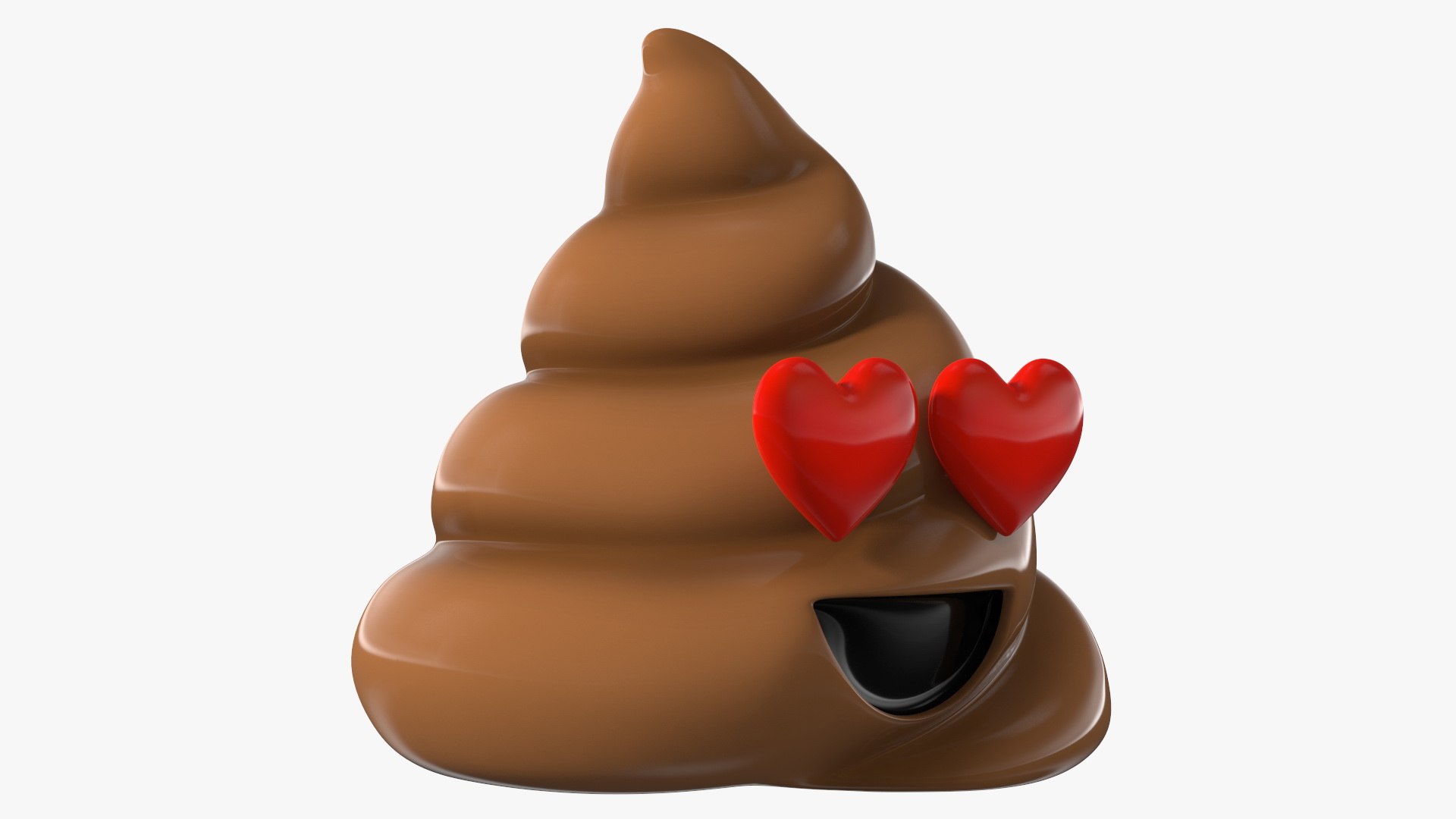 3D Model Poop Emoji Heart Eyes - TurboSquid 1801240