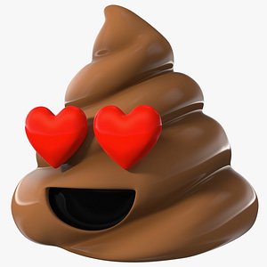 3D model Poop Emoji Heart Eyes