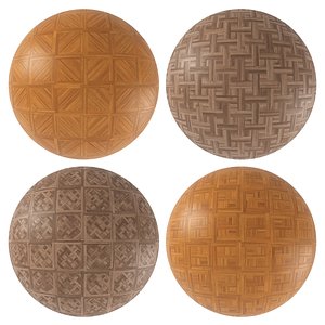 Parquet - Laminate - Wooden floor 4 in 1 3D model