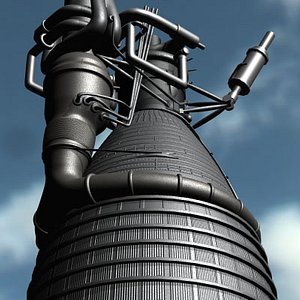 saturn f-1 rocket engine 3d 3ds