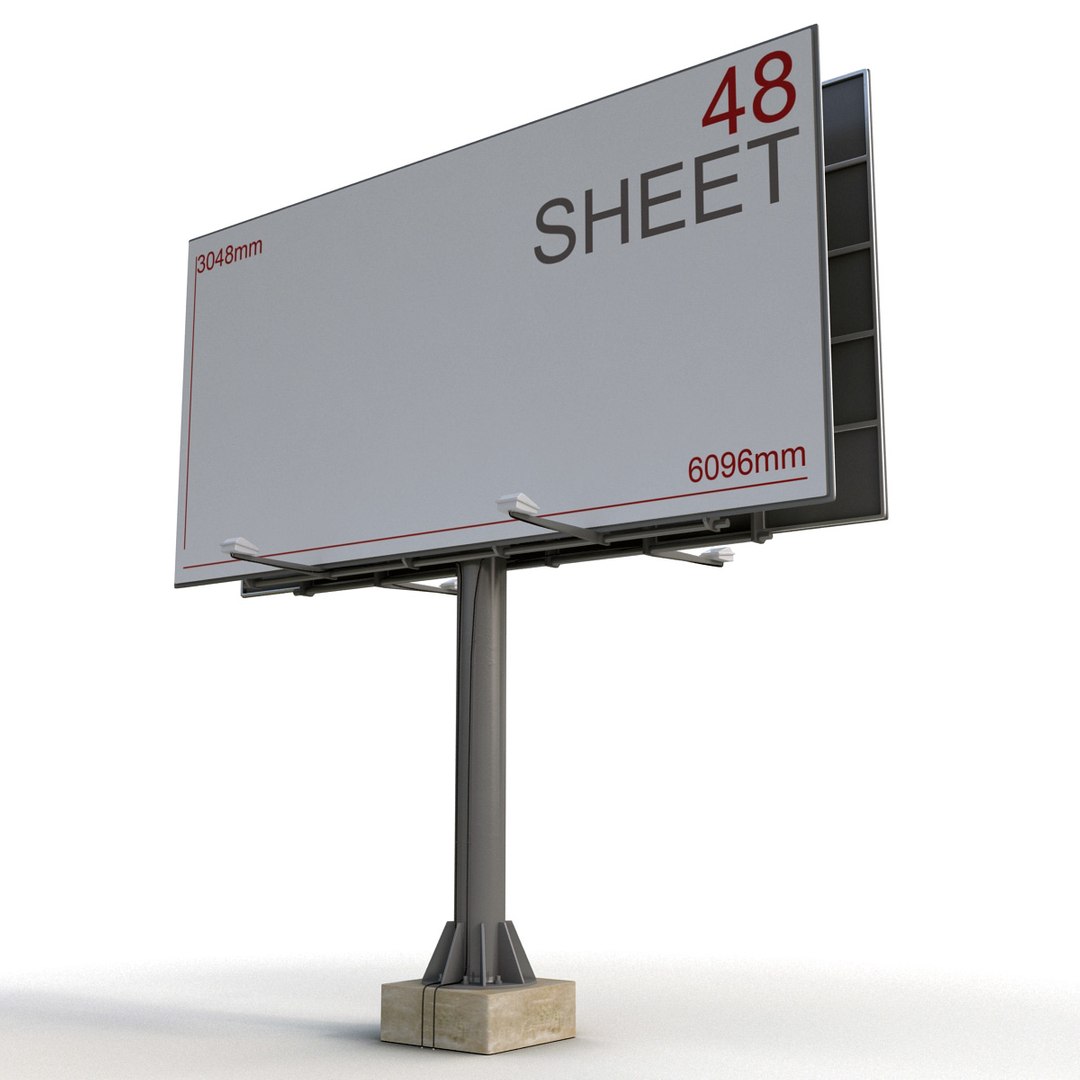 3d Model Billboard 48 Sheet Board