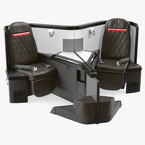 3D airplane business class central model