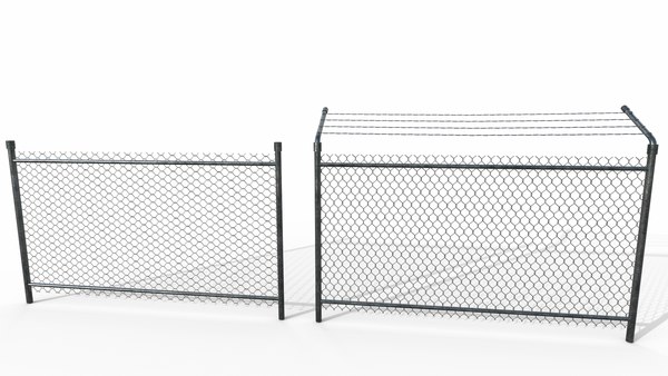 3D Netting Mesh Fence Kit Low Poly Low-poly 3D model
