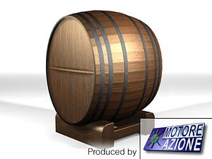 wooden wine barrel 3d max