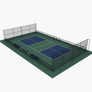 3D Pickleball court