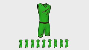 3D Basketball Fantasy Team Serpents Uniform - Character Design model
