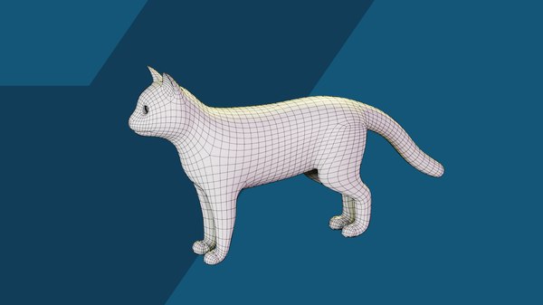 毛皮リグモデルブレンダーを使用した猫の 3D リアルなキャラクター3Dモデル - TurboSquid 2222147