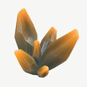 yellow crystals 3D model
