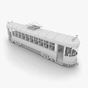 streetcar trolley tram 3D model