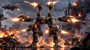 Combat Mech 3D Model Game Ready Hard Surface Asset 3D